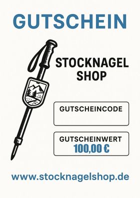 StocknagelShop - Geschenk Gutschein - Motiv 3 - Betrag wählbar / (Wert) 100,00 EUR