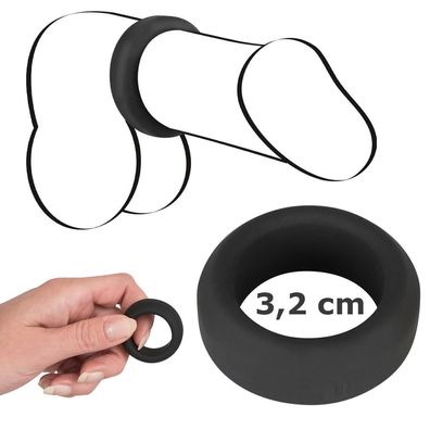Black Velvets Penisring 3,2cm Cockring Toys schwarz silikon Blutstau effekt