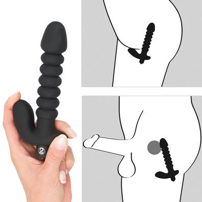 Silikon Anal-Vibrator Klitoris-Perineum-Stimulator Paartoy Männer Sex-Spielzeug