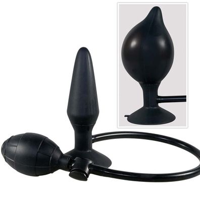Silikon Analplug pumpbar Anal Ballon Saugfuß Silikonballon Analballon True Black