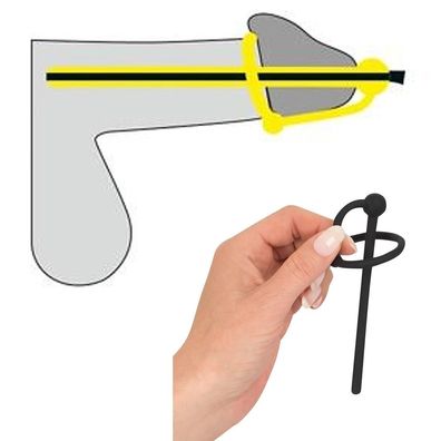 You2Toys Penis-Plug Eichelring Dilator Stopper Silikon Harnröhre Hohl Penisring