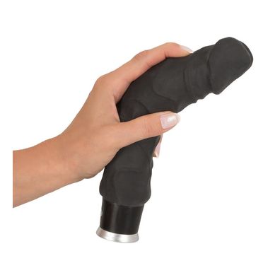 NatureSkin Vibrator in Penisform leise 8 Stufen biegsam Massager Big Vibe Black