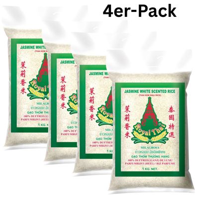4er-Pack Royal Thai Langkorn Jasminreis Duftreis 1kg