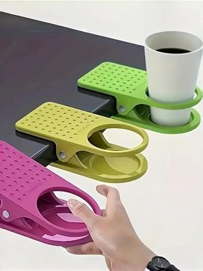 1PC Space Clip-On Cup Holder, Durable Plastic Portable Table Beverage Clip