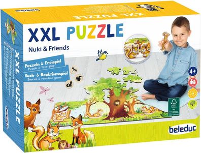 XXL Puzzle Nuki & Friends, 54 teilig inkl. 4 Spielfiguren