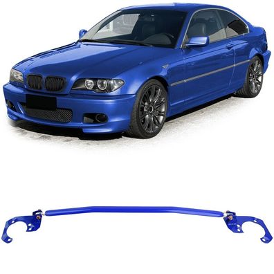 Alu Domstrebe Blau verstellbar passt für BMW E46 6 Zyl 320i 323i 325i 328i 330i