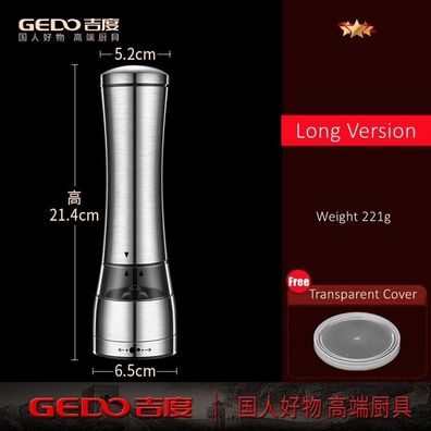 304 Stainless Steel Manual Spice & Salt Grinder, Adjustable Pepper Mill