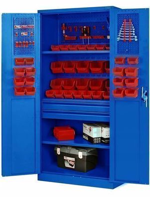 Werkzeugschrank Werkstattschrank mit Schubladen 185 x 92 x 50 cm Blau