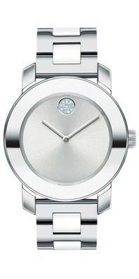 Movado Bold Damenuhr silber Edelstahl elegante Designer Uhr