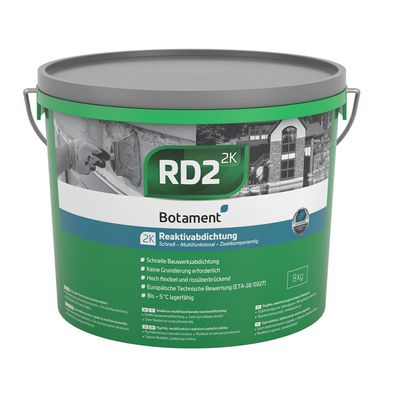 8kg Botament RD 2 Green 1 Reaktivabdichtung Bauwerksabdichtung Dickbeschichtung