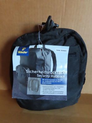 Sicherheitsrucksack schwarz Rucksack klein zusammenfaltbar Tchibo