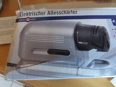 Elektrischer Allesschärfer grau Ideen Welt für Messer, Scheren und Schraubendreher