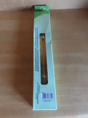 Zimmerthermometer analog goldfarben auf Holz 20,5 cm H floraworld