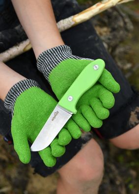 Schnitzel UNU Kinderschnitzmesser mit G10 - Griff in Grün