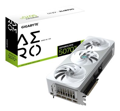 RTX 5070 Ti 16GB Gigabyte Aero OC GDDR7 3 Fan white