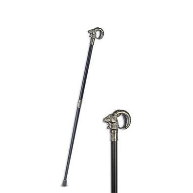 Spazierstock Steinbock Flanierstock Aluminium Replikat Retro Design Dekoration