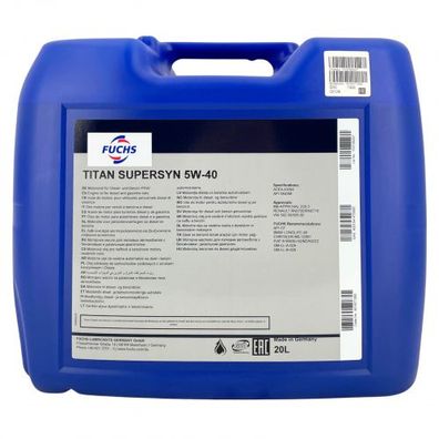 Fuchs Titan Supersyn 5W-40 20 Liter