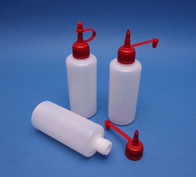 100ml PE Flasche Spezial, mit Dosiertülle, Plastik Flaschen zum exakten Dosieren