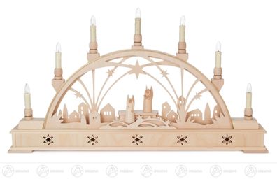 Schwibbogen mit Engeln, elektrisch beleuchtet BxHxT 63 cmx35,5 cmx7,5 cm NEU