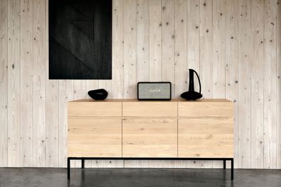 Ethnicraft Oak Ligna Black 165 cm - Sideboard Eiche