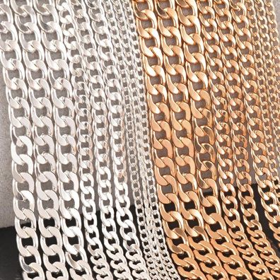 1 piece cuban link necklace chain silver plated gold personalzied length, ewelry