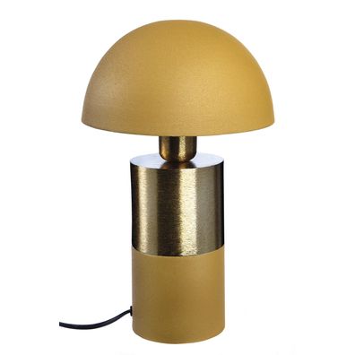 Casablanca Tischleuchte, Pilz, "Mushroom", Metall, gelb, goldfarben, , H. 33 cm,