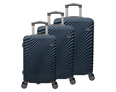 3-tlg. Reisekoffer-Set Serie Ibiza – Dunkelblau, leicht & robust