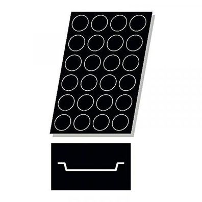 Sambonet Pasticceria Flexipan Form 60x40 24 Brioches rund 7,8 P0002-P00790-47740-60