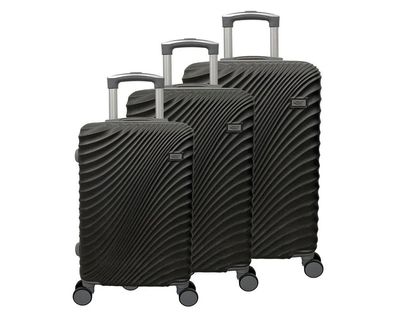 3-tlg. Reisekoffer-Set Serie Ibiza – Schwarz, leicht & robust
