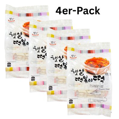 4er-Pack Matamun Reiskuchen Tteokbokki Stangen 600g