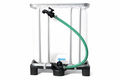 IBC Schlauch 1 Zoll mit Kugelhahn & Auslaufbogen – Abfüllschlauch S60x6 DN 50