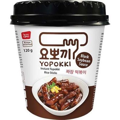 Yopokki Reiskuchen Tteokbokki Topokki Black Bean Sauce Jjajang Cup 120g