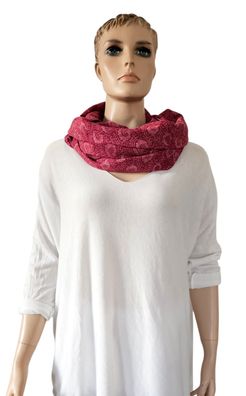 Blogger Loop Schal Tuch Halstuch Schlauchschal Baumwolle Viskose Paisley Beere