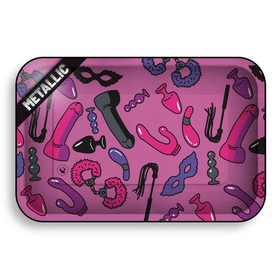 FIRE-FLOW Drehunterlage Small - Sex Toy Pattern - Rolling Tray/Stopfunterlage