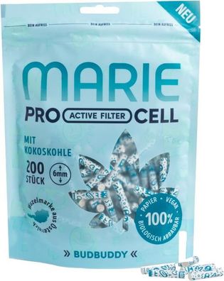 Marie Active Filter ProCell 6mm "Budbuddy" 200 Stk