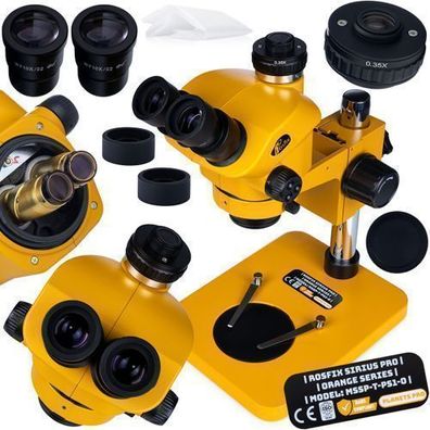 Rosfix Stereomikroskop Sirius Pro – Zoom 7–50x Greenough | WF10X/22, 102 mm