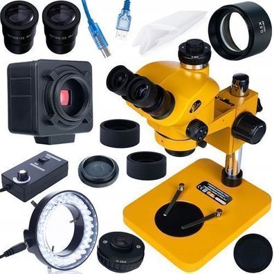 Rosfix Trinokular Stereomikroskop 7–50x – USB-Kamera 5MP | LED 56x, 102 mm