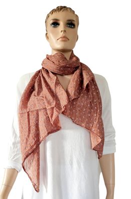 Italy Blogger Schal Tuch Halstuch Scarf Seide/Baumwolle kleiner Blumenprint Braun