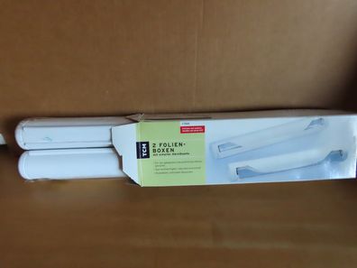 Folienabroller Folien-Boxen mit scharfer Abreißkante weiß TCM 2St