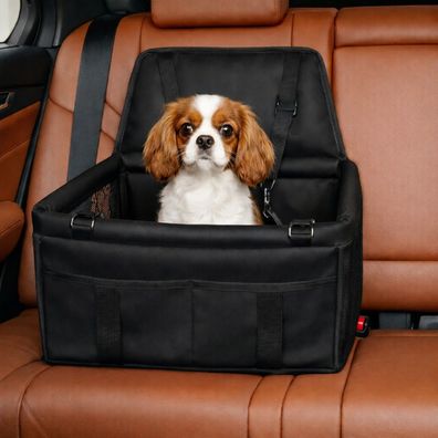 QLS Autositz Transporter für kleine Hunde, Katzen & Kaninchen sicher gepolstert 11418