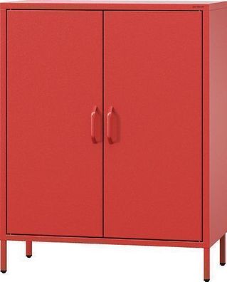 Jan Nowak Kommode mit Doppeltür VITO 80 x 101,5 x 40 cm, Rot