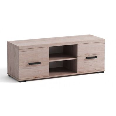 Kora TV-Schrank 120 cm für Wohnzimmer Weiss, Sonoma Eiche, San Remo