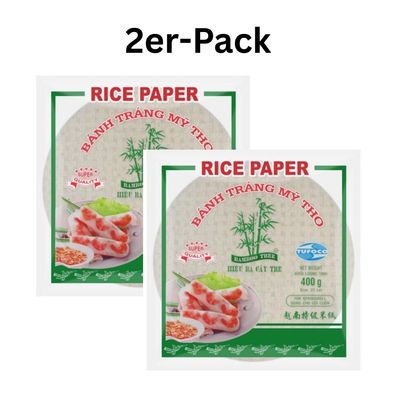 2er-Pack BAMBOO TREE Reispapier Sommerrolle Rund 22cm 400g