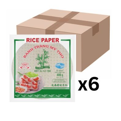 6er-Pack BAMBOO TREE Reispapier Sommerrolle Rund 22cm 400g