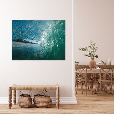 Leinwandbild Welle Strand Natur Leinwand Bilder Wanddeko Wohnzimmer Schlafzimmer