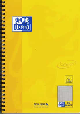 OXFORD Collegeblock TOUCH Lineatur 28 kariert mit Rand DIN B5
