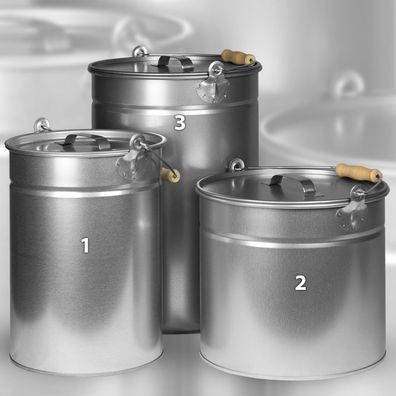 Metalleimer verzinkt Ascheeimer Ofen Kaminzubehör Ascheimer Zubehör mit Deckel