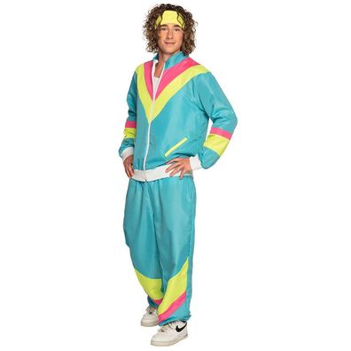 Trainingsanzug Retro Herren blau