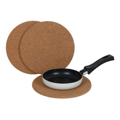 Kork-Topfuntersetzer rund 3er-Set Tischschoner Untersetzer Pfannenuntersetzer