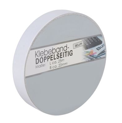 Doppelseitiges Klebeband 25m x 2cm weiß Verlegeband Teppichklebeband Bastelband